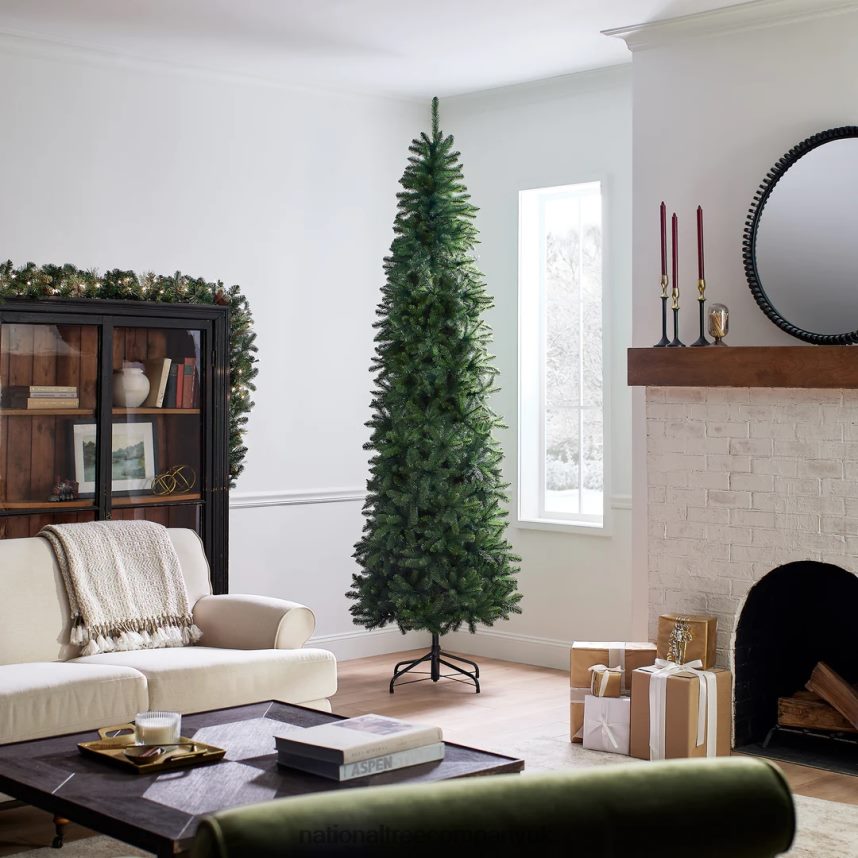 Trees | National Tree Company Artificial Slim Christmas Tree Green Kingswood Fir Includes Stand 9 Feet F2L4F118